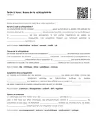 Aperçu - Feuilles d'exercices - Bases de la schizophrénie (textes à trous, exercices, vidéo explicative) - Page 1