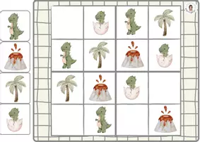 Aperçu - Apprentissages en autonomie - 15. 🦕 6 sudokus – Les dinos 2026 - Page 2