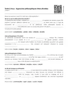 Aperçu - Feuilles d'exercices - Approches philosophiques interculturelles (textes à trous, exercices, vidéo explicative) - Page 1
