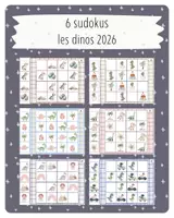 Aperçu - Apprentissages en autonomie - 15. 🦕 6 sudokus – Les dinos 2026 - Page de couverture