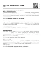 Aperçu - Feuilles d'exercices - Analyser l’existence humaine (textes à trous, exercices, vidéo explicative) - Page 1