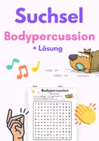 Vorschau - Arbeitsblätter - Suchsel - Bodypercussion (mit Lösung) - Deckblatt