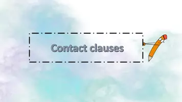 Vorschau - Präsentationen/Tafelbilder - Contact clauses - Seite 1