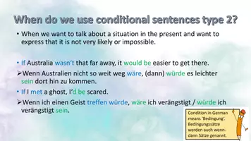 Vorschau - Präsentationen/Tafelbilder - Conditional sentences type 2 - Seite 2