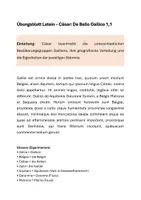 Vorschau - Arbeitsblätter - Cäsar “De Bello Gallico 1,1” (Übungsmaterial + Lösungen) - Deckblatt