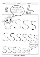 Vorschau - Arbeitsblätter - Buchstaben nachspuren – Ss (Vorschule / 1. Klasse) - Seite 2