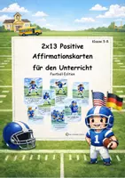 Vorschau - Bildkarten - Affirmationskarten für den Unterricht - Football Edition - Deckblatt