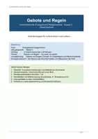 Vorschau - Stundenentwürfe - Gebote und Regeln - Seite 1