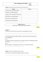 Vorschau - Klassenarbeiten - Klassenarbeit Zeitungen + Erwartungshorizont - Deckblatt