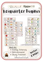 Vorschau - Spiele - Domino Reime/ Reimwörter diff. 2x Lesen + Bild/ Bild+ Bild - Seite 1