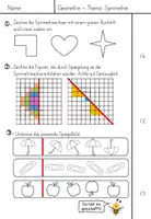 Vorschau - Test - Lernzielkontrolle in Geometrie - Symmetrie - Seite 1
