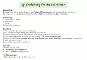Vorschau - Stationenlernen - DaZ Lesespiel Klasse 2 | Wörter lesen, Artikel trainieren & Wortschatz festigen | Bingo - Seite 2