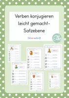 Vorschau - Arbeitsblätter - Verben konjugieren leicht gemacht- Satzebene - Deckblatt