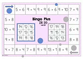 Vorschau - Spiele - Mathe - Bingo - ZR 20 mit Zehnerübergang - Seite 1