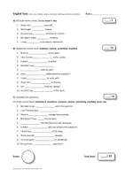 Vorschau - Arbeitsblätter - English Test - some, any, someone, anyone, something, anything, somewhere, anywhere (Übung oder Kurztest) - Deckblatt