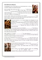 Vorschau - Arbeitsblätter - Die Irrfahrten des Odysseus (Heldensagen / Lesekompetenz) - Deckblatt