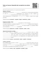 Vista previa - Hojas de trabajo - Desarrollo del concepto de uno mismo (textos con espacios en blanco, ejercicios, vídeo explicativo) - página 1