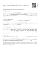 Vista previa - Hojas de trabajo - Desarrollo del concepto de uno mismo (textos con espacios en blanco, ejercicios, vídeo explicativo) - página 2