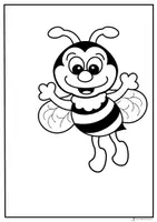 Vorschau - Mal- und Bastelvorlagen - Ausmalbild Biene Malvorlage zum Weitermalen - Seite 2