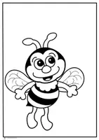Vorschau - Mal- und Bastelvorlagen - Ausmalbild Biene Malvorlage zum Weitermalen - Seite 3