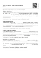 Vista previa - Hojas de trabajo - Determinismo y libertad (textos con espacios en blanco, ejercicios, vídeo explicativo) - página 1