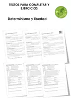 Vista previa - Hojas de trabajo - Determinismo y libertad (textos con espacios en blanco, ejercicios, vídeo explicativo) - Portada