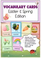 Vorschau - Spiele - Vocabulary cards Easter Spring Wortkarten Vokabeln - Deckblatt