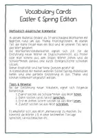 Vorschau - Spiele - Vocabulary cards Easter Spring Wortkarten Vokabeln - Seite 1