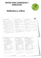 Vista previa - Hojas de trabajo - Dialéctica y crítica (textos con espacios en blanco, ejercicios, vídeo explicativo) - Portada