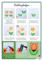 Vorschau - Mal- und Bastelvorlagen - 3D Tulpen im Muffinbecher basteln im Frühling Muttertag - Seite 1