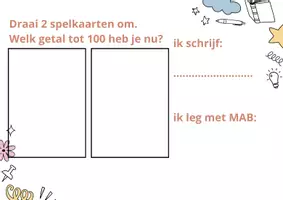 Voorbeeld - Tientallen en Eenheden spelblad - Voorblad