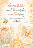 Vorschau - Bildkarten - Frühlings-Ausmalbilder & Mandalas – GRATIS Download für Kindergarten & Grundschule - Deckblatt