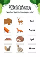 Vorschau - Fördermaterial/Inklusion - Klettmappe Waldtiere Wahrnehmung & Wortaufbau (TEACCH) - Deckblatt