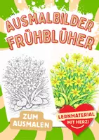 Vorschau - Mal- und Bastelvorlagen - Frühblüher Ausmalbilder - Deckblatt