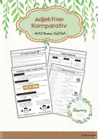 Vorschau - Arbeitsblätter - Adjektive: Komparativ/DaZ & DaF/A1-A2 - Deckblatt