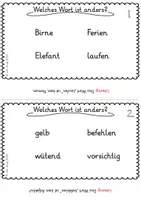 Vorschau - Aufgabenkarten - Welches Wort ist anders? Rechtschreibung kooperativ entdecken (Systematischer Rechtschreibunterricht) - Seite 1