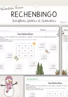 Vorschau - Arbeitsblätter - Rechenbingo (winterliche & normale Version) - Deckblatt