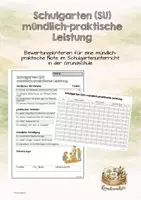 Vorschau - Arbeitsblätter - Schulgarten (SU) mündlich-praktrische Leistung - Deckblatt