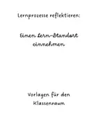 Vorschau - Arbeitsblätter - Materialpaket Lernen lernen - Deckblatt