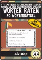 Vorschau - Aufgabenkarten - Wörter gemeinsam erraten (Systematischer Rechtschreibunterricht) - Deckblatt