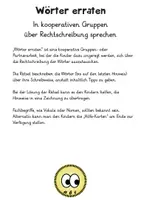 Vorschau - Aufgabenkarten - Wörter gemeinsam erraten (Systematischer Rechtschreibunterricht) - Seite 1