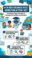 Vorschau - Arbeitsblätter - KI für Kinder - Tipps, Prompting und Beispielaufgaben - Deckblatt