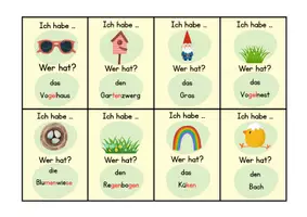 Vorschau - Spiele - Ich habe, wer hat? Thema Frühling - Lesespiel, mit oder ohne Silbenfarben, mit oder ohne Text - Seite 2