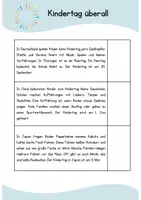 Vorschau - Arbeitsblätter - Kindertag überall Lesespaziergang differenziert - Deckblatt