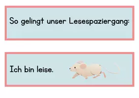 Vorschau - Arbeitsblätter - Regeln Lesespaziergang - Deckblatt