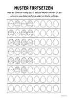 Vorschau - Arbeitsblätter - Muster fortsetzen - Ostereier - Deckblatt