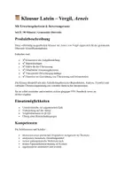 Vorschau - Arbeitsblätter - Klausur Vergil Aeneis - Darstellung des Aeneas - pius Aeneas - Deckblatt