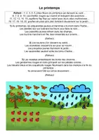 Aperçu - Apprentissages en autonomie - Le printemps (comptine pour compter jusqu'à 20 : maternelle, CP, inclusion) - Page de couverture