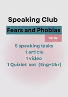 Попередній перегляд - Fears and Phobias speaking club | conversation B1/B2/C1 - Обкладинка