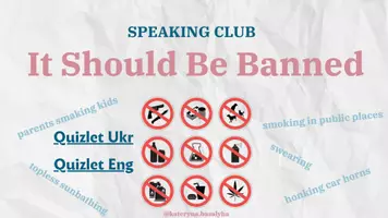 Попередній перегляд - It Should Be Banned speaking club / conversation B1/B2/C1 - Сторінка 1